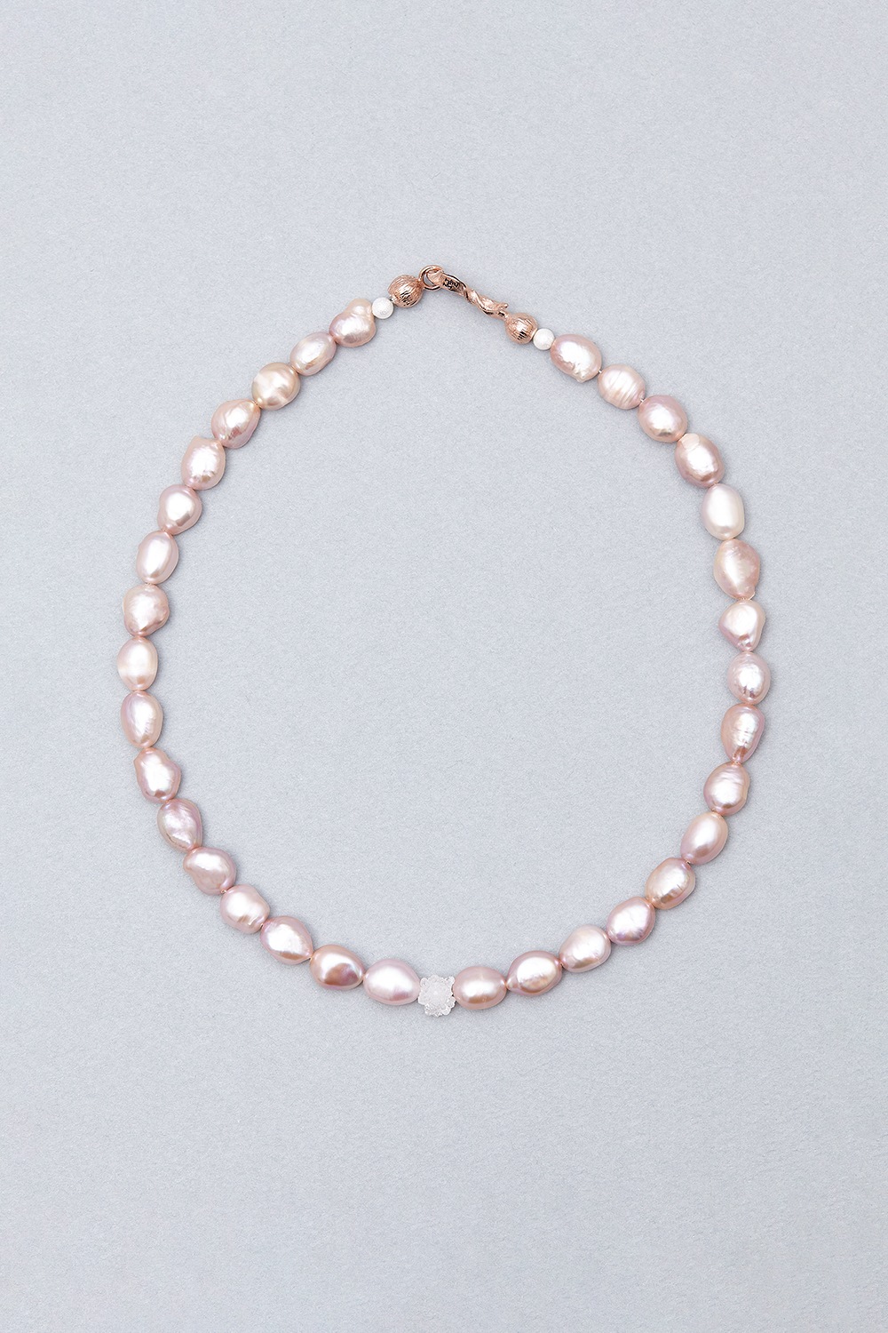 [HAZINA] 9mm Pink Freshwater Pearl Necklace