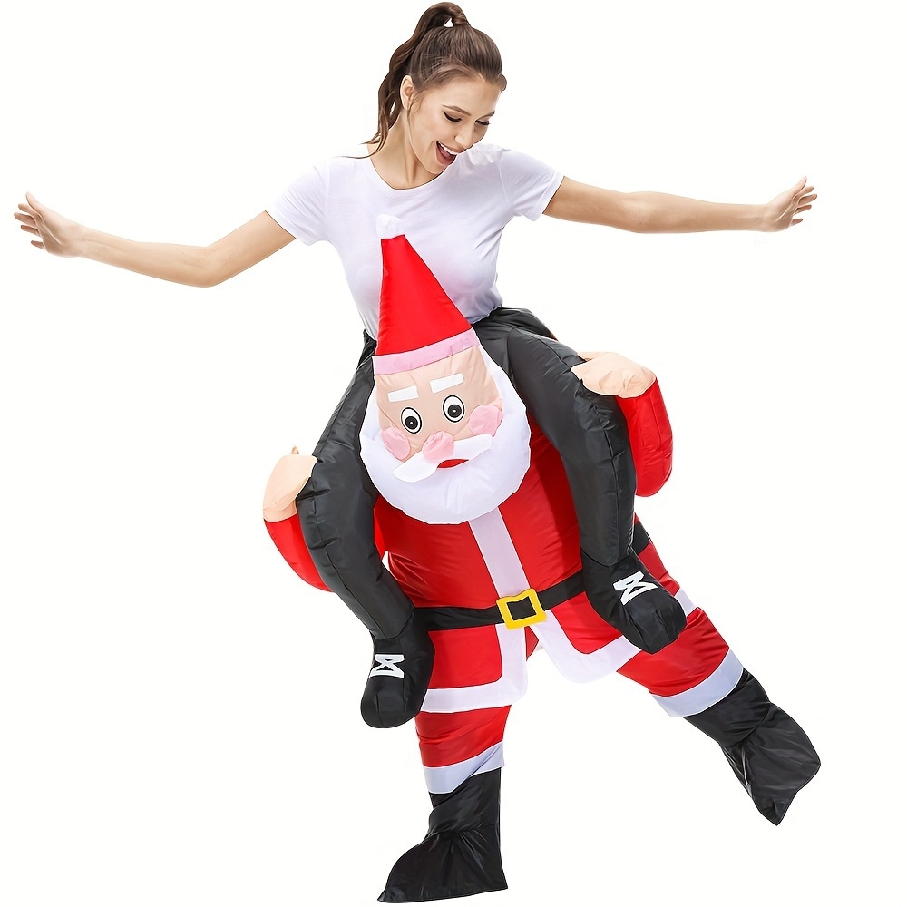 クリスマスコスチュームパーティーセット クリスマスイブ ホリデー ファン キャラクター ライディング サンタ インフレータブル コスチューム フィギュア 服