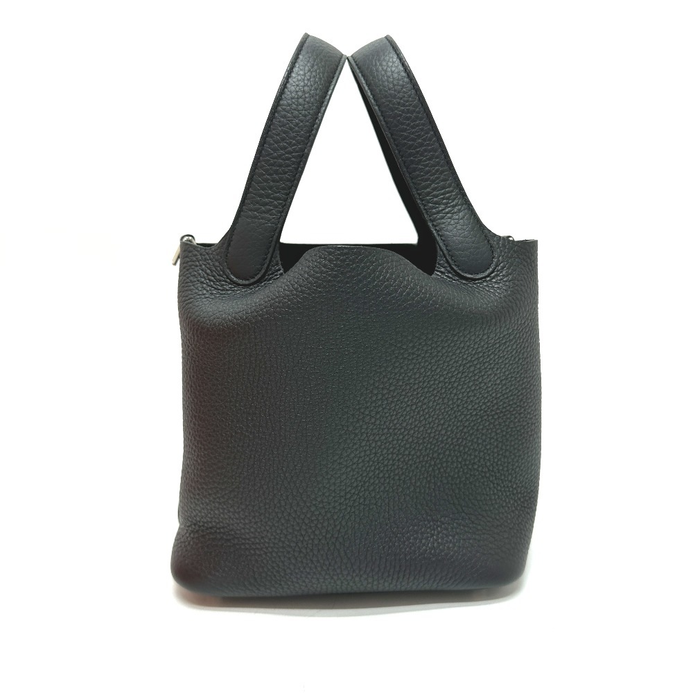 ハンドバッグ ピコタンロックPM ピコタンロック PM W刻 カバン トートバッグ ピコタン トリヨンクレマンス シルバー金具 ブラック