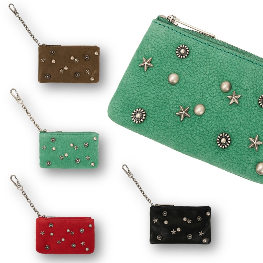 FULL STUD ZIPPER WALLET