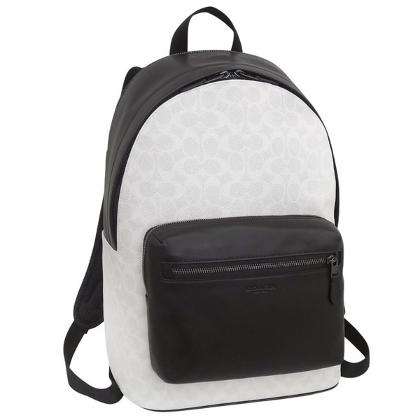 コーチ バッグ メンズ リュックサック アウトレット チョーク×ブラック WEST BP SIG CV925QBMQV COACH A4対応