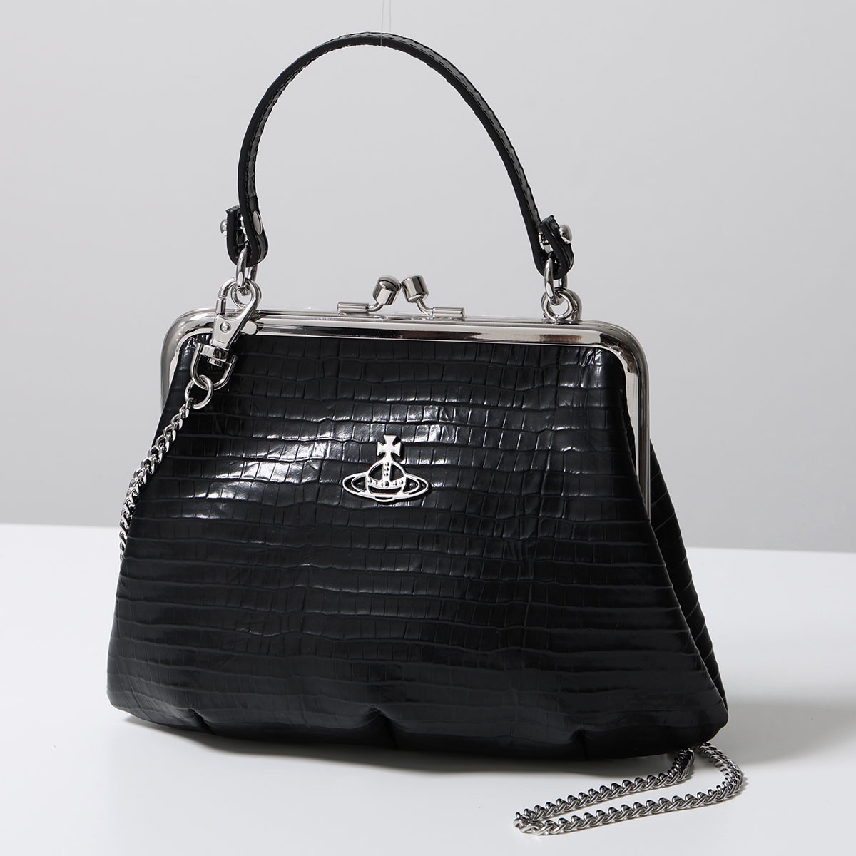 Vivienne Westwood ヴィヴィアンウエストウッド ハンドバッグ GRANNY FRAME PURSE グラニー 4B010006W L00C0 レディース クロコ レザー 鞄 N401/