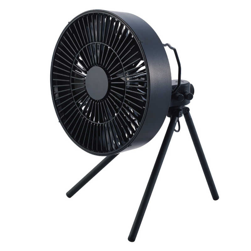 エレコム　ELECOM　扇風機 三脚/ 吊り下げ 4段階風量 自動首振り機能 タイマー機能 Type-C 給電 NESTOUT ブラック　FAN-NEST-GF1BK