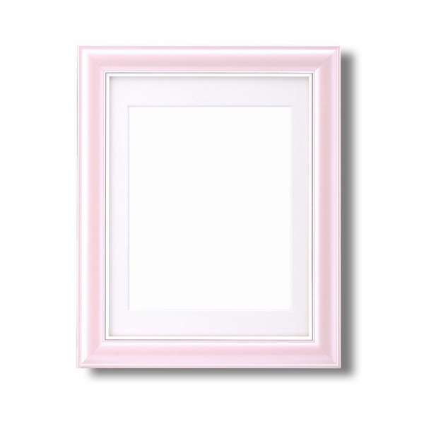 カラー 遺影額 ( 太い枠 ピンク ) 仏事用額 葬儀額 フレーム 額縁 額