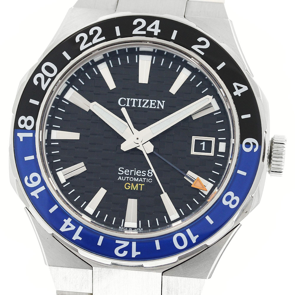 シチズン CITIZEN NB6031-56E シリーズエイト GMT デイト 自動巻き メンズ 良品 箱・保証書付き_894568【中古】