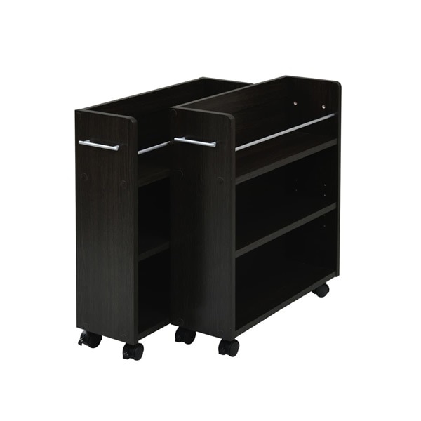 JKプラン クローゼット 収納 ラック 2個セット (1個あたり)幅19.5 奥行58.5 高さ65.5 SGT-0128-DB ダークブラウン