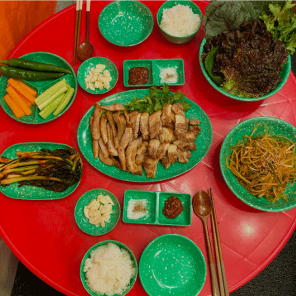 韓国直輸入！メラミン食器 18点4人前セット 全3カラー 韓国 韓国式 韓国食器 韓国料理 韓国 器 お皿 お椀 軽量 トッポギ チヂミ スンデ グリーン ピンク ブルー キャンプ ピクニック