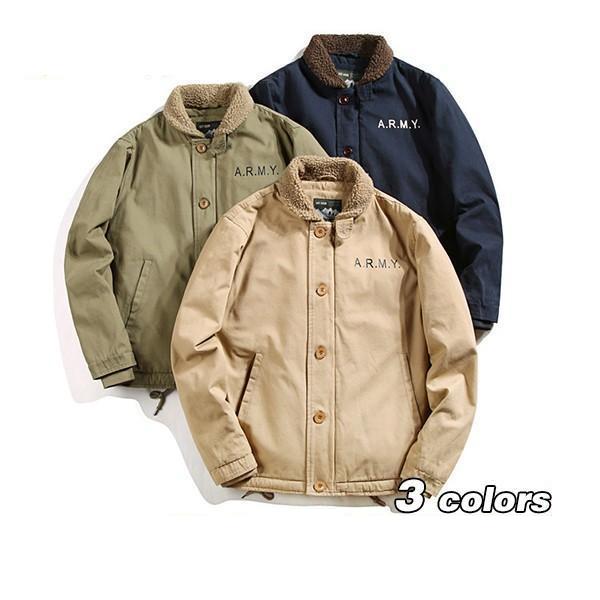デッキジャケット ジャケット 米海軍 米軍 メンズ 裏起毛 裏ボア アウター ミリタリー ブルゾン お兄系 冬 春 ジャンパー 暖かい セール
