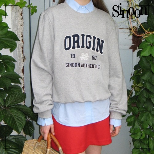 SINOON トレーナー ORIGIN PUFF SWEATSHIRT (MELANGE GREY)