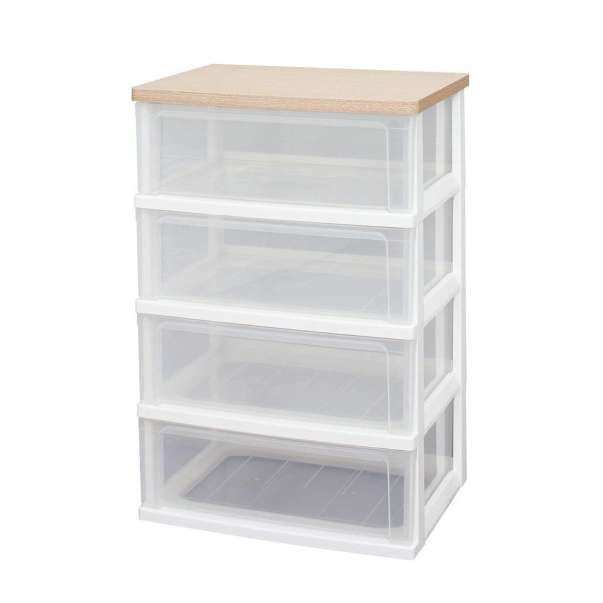 チェスト 木天板 4段 幅55.6奥行41高さ82cm ホワイトオーク WTW-544 6,201円