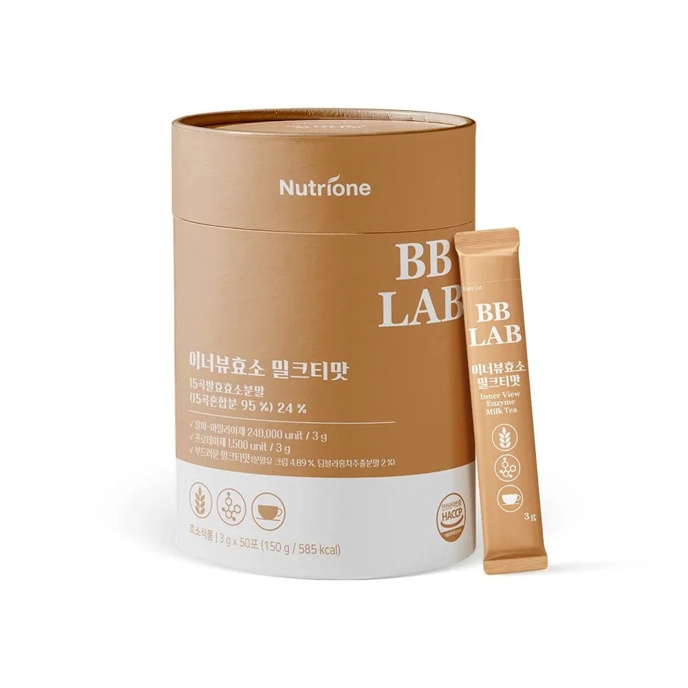 【韓国大人気】 インナービュー酵素 ミルクティー味, 50包 (まるやかなミルクティー味 / ミルクティー味酵素 / 韓国ダイエット / ダイエットサプリ)