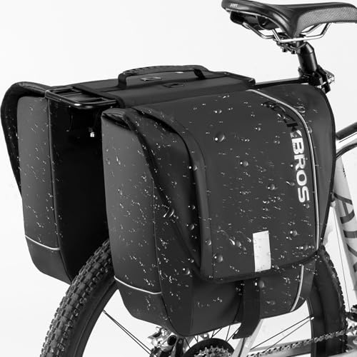 ROCKBROS パニアバッグ 自転車 サイドバック リアバッグ 防水 30L大容量 左右一体型 反