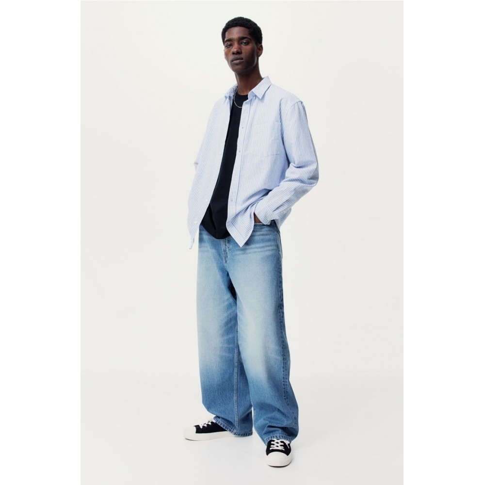 H&M バギージーンズデニムブルー