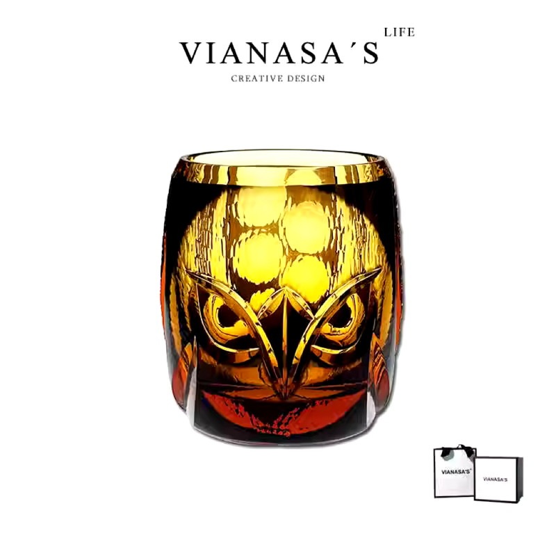 切子手彫りガラス 個性派 ウイスキー ワイングラス 記念品 父 母 上司 日本酒 ビア お祝い 記念品 定年 クリスマス 新年 ギフト 高級感 プレゼ