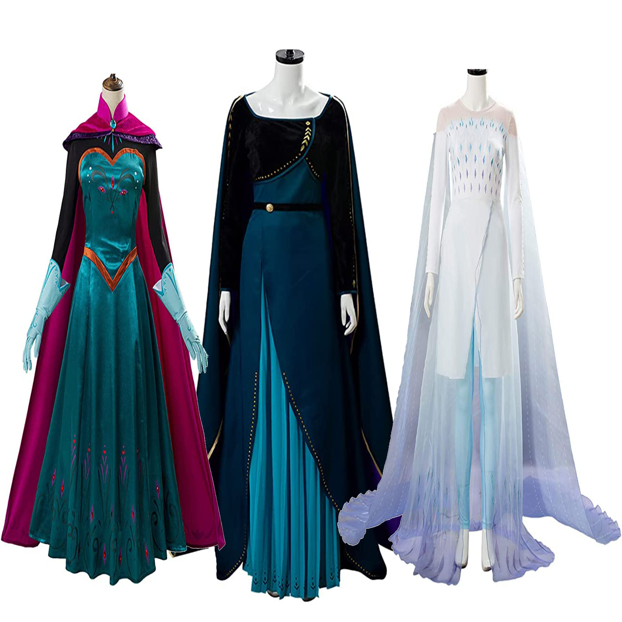 【一部分3日出荷】遊園地 大人 レディース マント付き 演出服 ドレス 姫様 Elsa 戴冠式 衣装 コスプレ あな アナ えるさ エルサ アナと雪女王