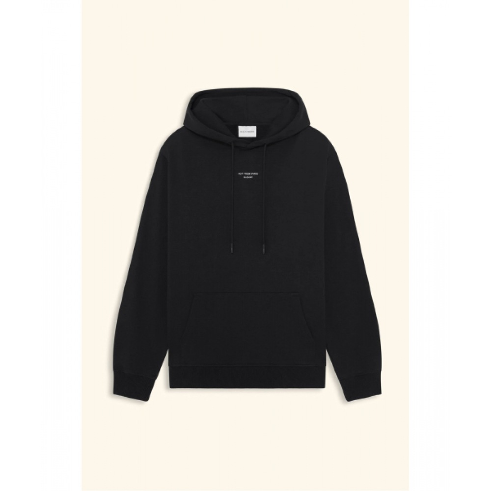 DROLE DE MONSIEUR クラシックポケットスローガンフーディールフーディーポッシュクラシック D0THS26002BKX