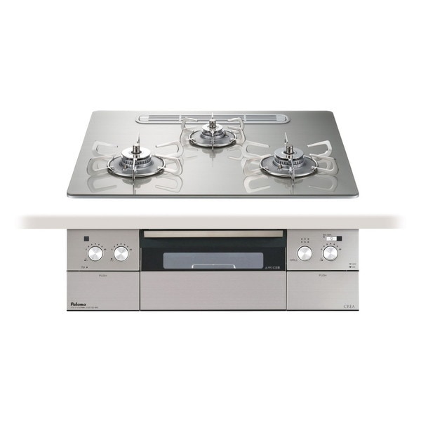 PD-963WT-U60GH-13A シャインシルバー CREA [ビルトインガスコンロ(都市ガス用両側強火タイプ幅60cm)]
