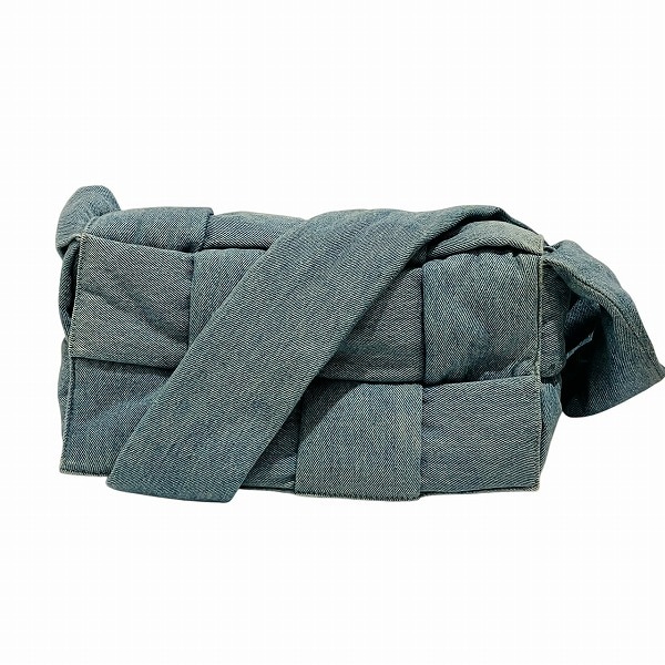 ボッテガ・ヴェネタ パテッドテック カセット デニム バッグ ショルダーバッグ 【中古】