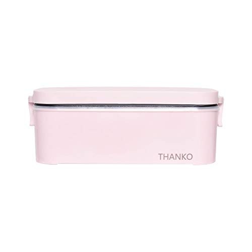 THANKO 炊飯器 小型 一人用 おひとりさま用超高速弁当箱炊飯器 白色/さくら色/藍色 (さくら