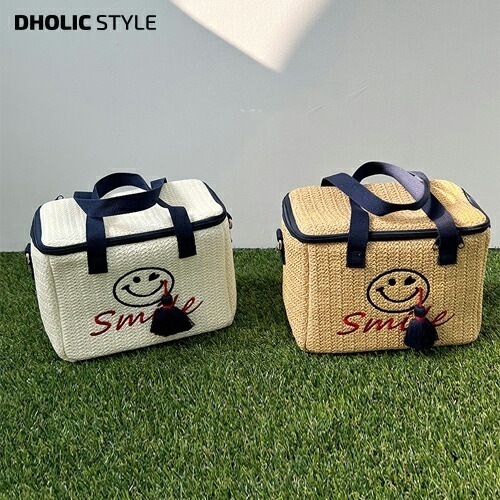 [メガ割りSALE]ストラップ付スマイル保冷バッグ・p397840