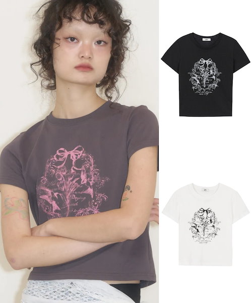 Tシャツ・カットソー ILLIGO lace heart dot t-shirt 5BMR0218 Qoo10 ILLIGO LACE HEART DOT ドット 半