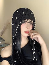 ☆韓国大人気☆シャインビーニー/ATiiSSU☆ ホワイト（白）系 ATiiSSU(アティシュ) ニットキャップ
