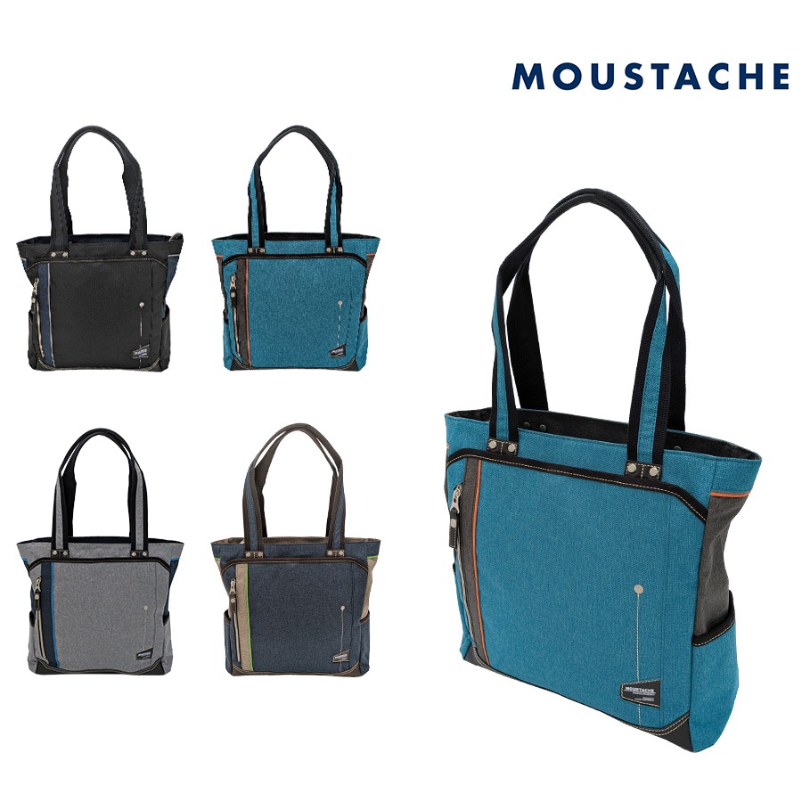 【MOUSTACHE】jlg4651 トートバッグ 手持ち 肩掛け かばん 通勤 普段使い 使いやすい シンプル おしゃれ 軽量 メンズ プレゼント ギフト 父の日 ブラック