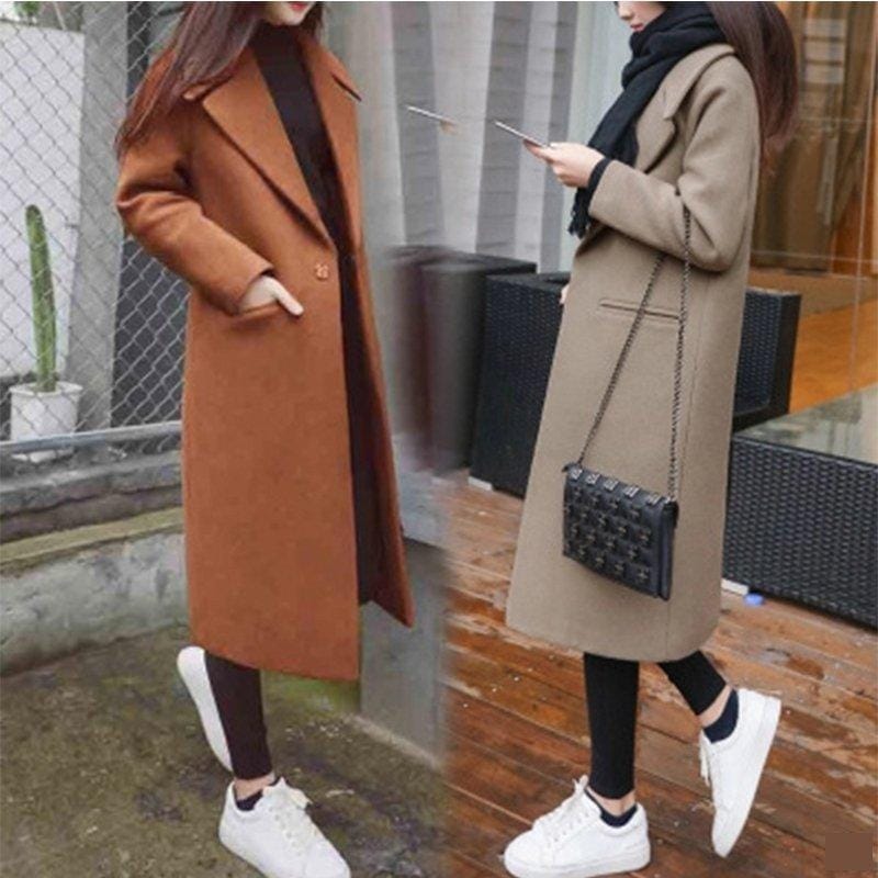 レディースファッションコートオシャレロングコート着痩せ膝下アウター結婚式韓国風ラシャコートエレガントお出かけチェスターコート