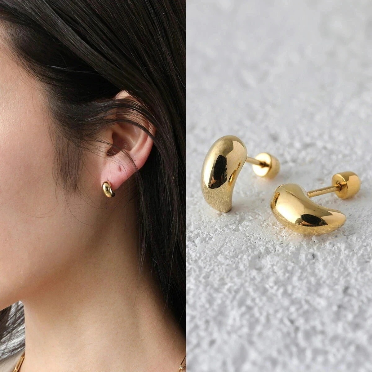 MARIA BLACK マリアブラック ピアス Sagene Stud セーゲン スタッド 101090YG レディース 両耳販売 アクセサリー シルバー925 【mega】