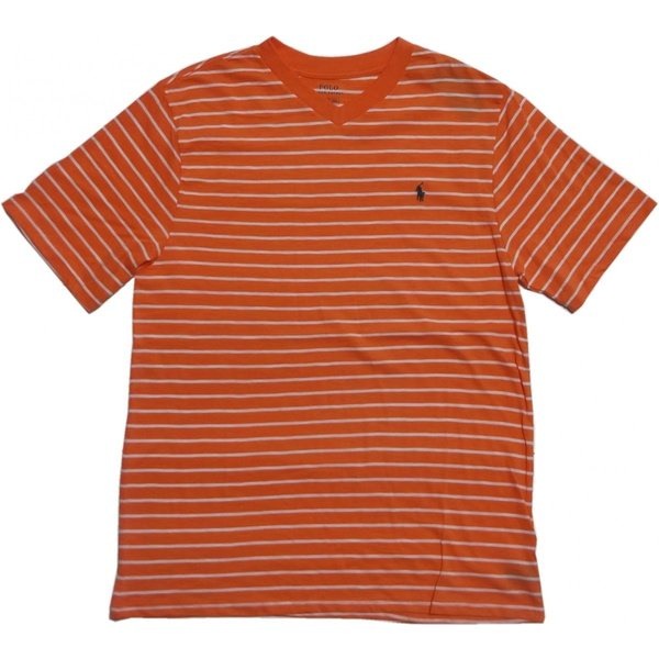 ボーイズサイズ 半袖 Vネック ボーダー Tシャツ オレンジ boys PR2-1091 6,433円