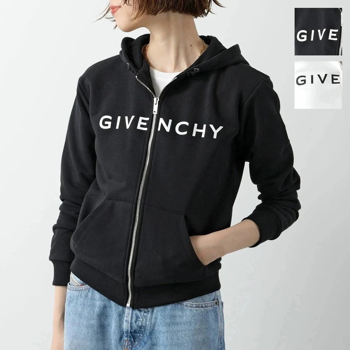 GIVENCHY KIDS ジバンシィ キッズ パーカー H30411 レディース ガールズ ジップアップ 裏起毛 ロゴ スウェット 長袖 セットアップ可能 カ