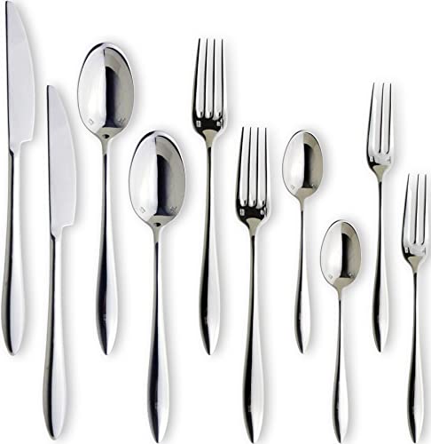 ナガオ(Nagao) ラッキーウッド ヴェルーテ ディナーカトラリーセット 10本 ナイフ スプーン フォーク 18-10ステンレス 日本製