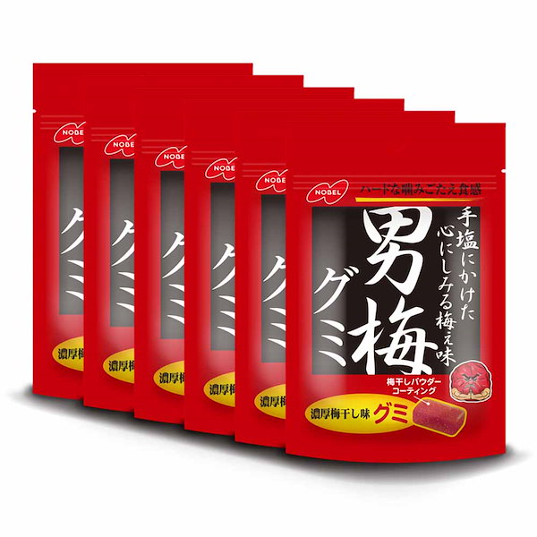 Qoo10] 男梅グミ 38g 6袋 グミ 男梅 梅