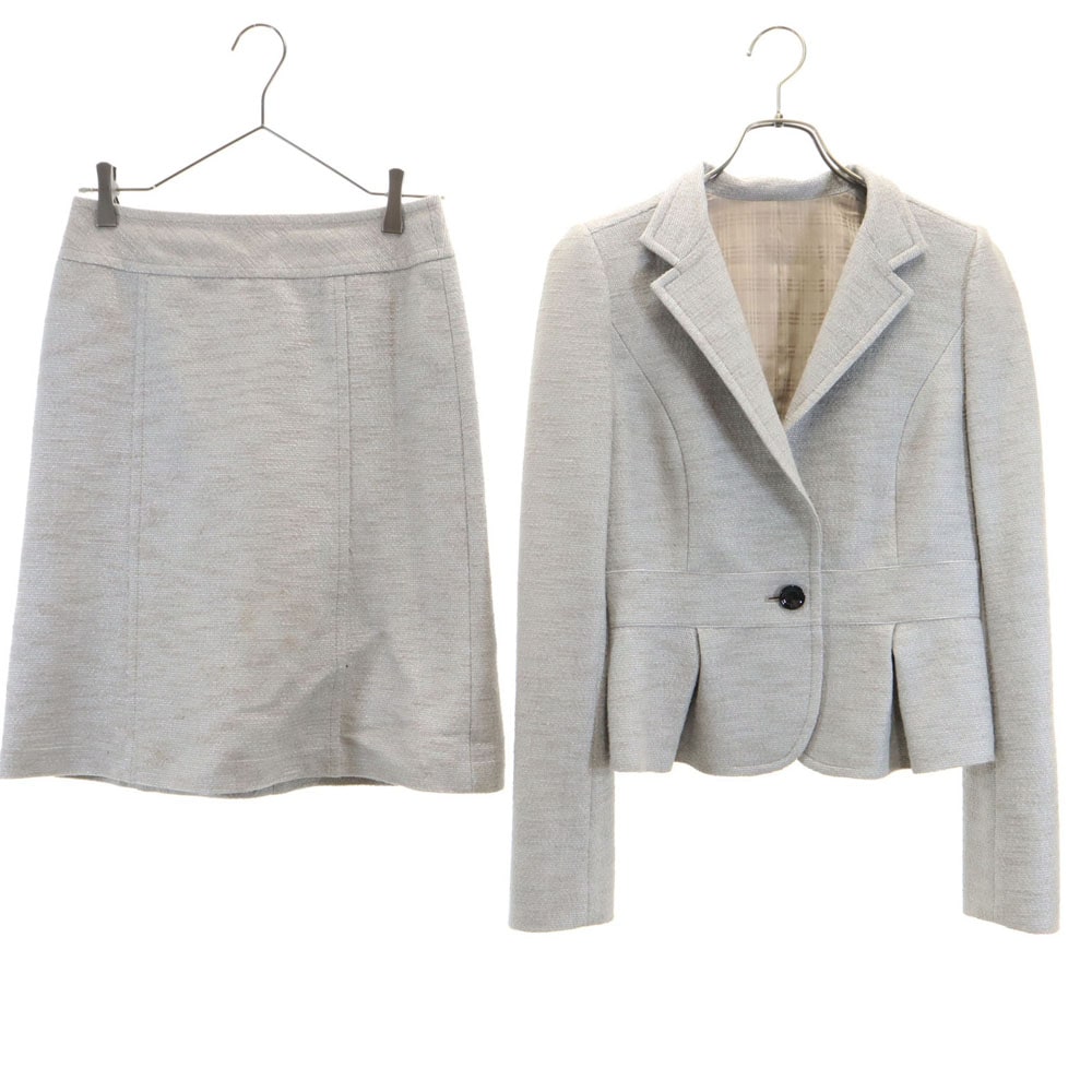 バーバリーブラックレーベル スカートスーツ 上下セットアップ 40/38 グレー系 BURBERRY BLACK LABEL レディース