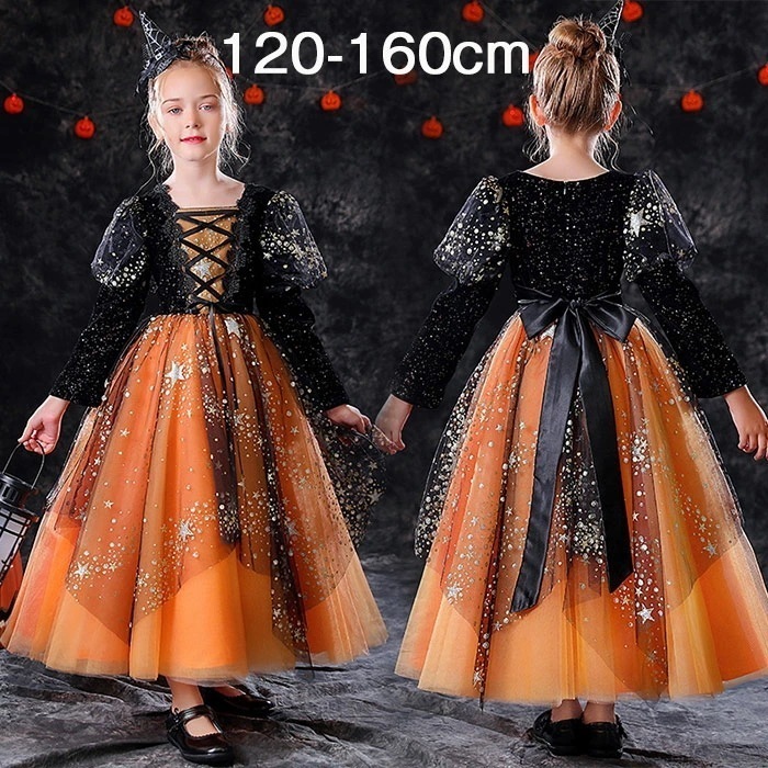 女子 プリンセス ドレス 子供 ハロウィン 仮装 豪華ドレス 子供 女子 ワンピース ハロウィン衣装 コスチューム ワンピース 子供 なりきりプリンセス ヘアーパンドおまげ ハロウィン 仮装 子供