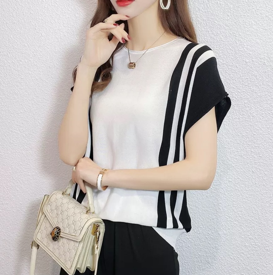 トップス デート カットソー ニットソー 袖あり 半袖 かわいい 大人可愛い きれいめ シンプル カジュアル 大人 上品 おしゃれ お洒落 主役級 存在感 夏 10代 20代 30代 レディース