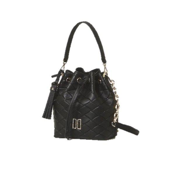 AK水原店 ハンドバッグ カーライル メッシュ ブラック ゴールドDD バケットバッグ DCBA5F323