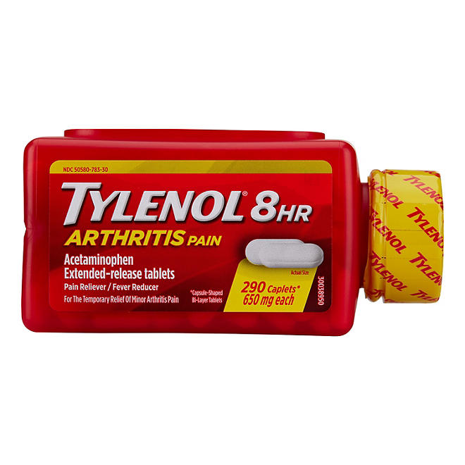 ylenol 8-Hr. Arthritis Pain Extended Release Caplets, 650 mg Acetaminophen, 290 ct.