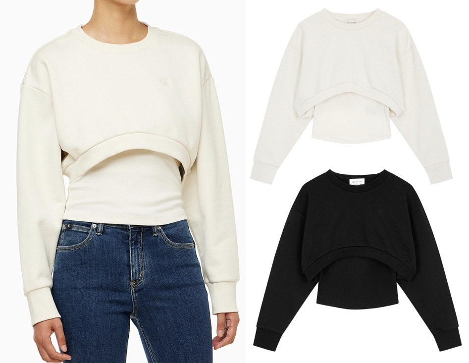 2-in-1 Crew Crop Sweatshirt (J224599)