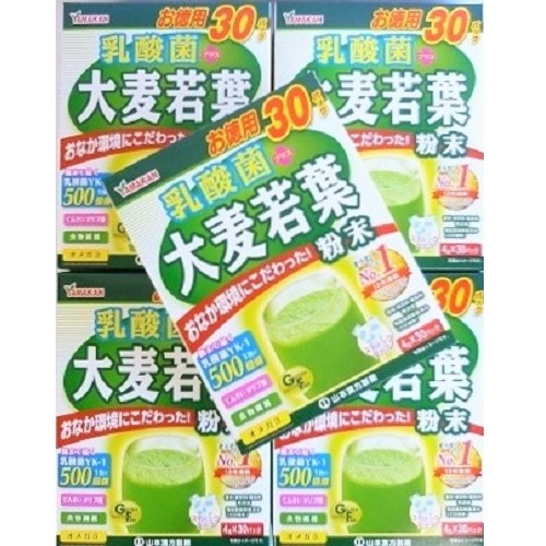 ［まとめ販売］　乳酸菌＋大麦若葉粉末　4g　30包入り　５個