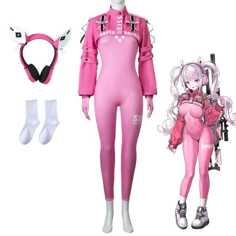 アイリスcos 勝利コスプレピンクレオタードワンピーススーツcos服
