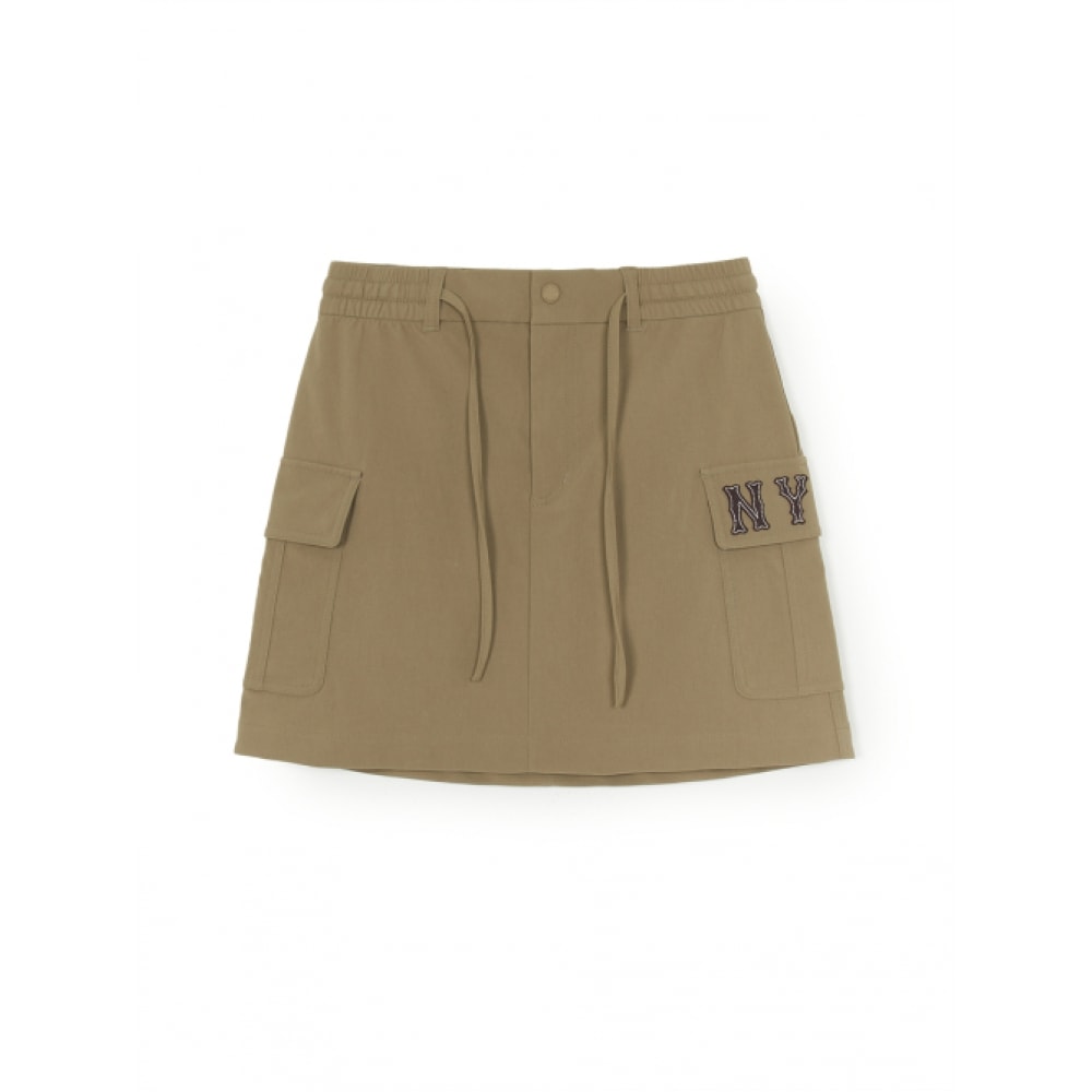MLB ベーシッククーパーズカーゴミニスカート NY (D. ベージュ)