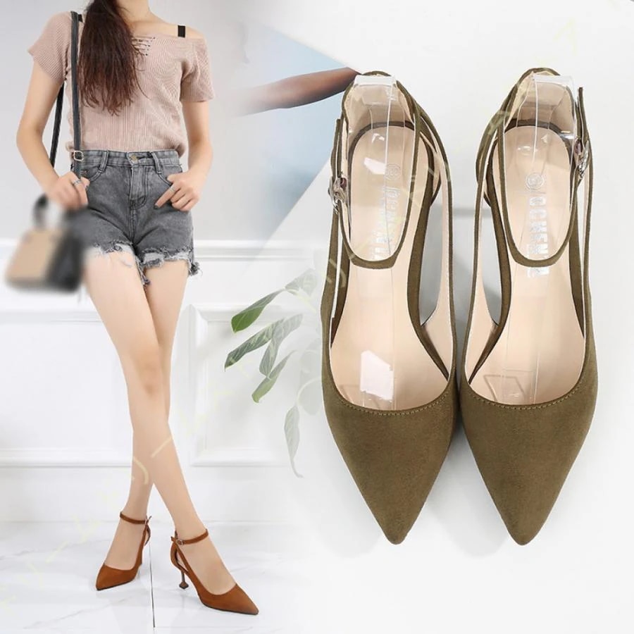 パンプス ハイヒール 7cm レディース 大きいサイズ ピンヒール 大人 女性らしい パーティー お呼ばれ 二次会 通勤 ポインテッドトゥ アンクルストラップ