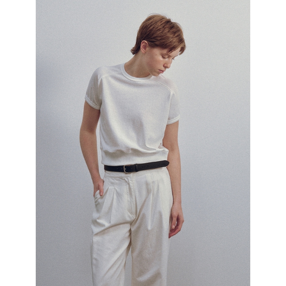 何も書かれていないビビコットンスウェットシャツ Tシャツ (ホワイト)