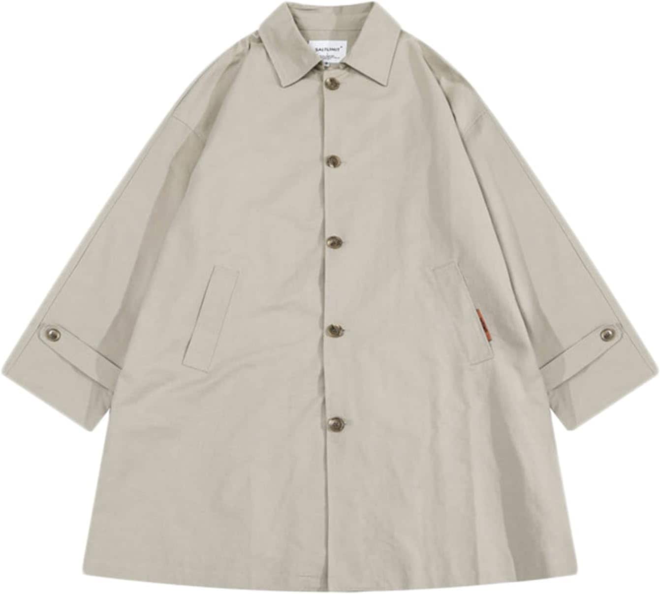 スプリングコート メンズ チェスターコート 無地 カジュアル ビジネス 防寒 防風 アメカジ 春服 コート 中長丈 クラッシック 作業風 オシャレ ジャケット ジャンパー 大きいサイズ オー