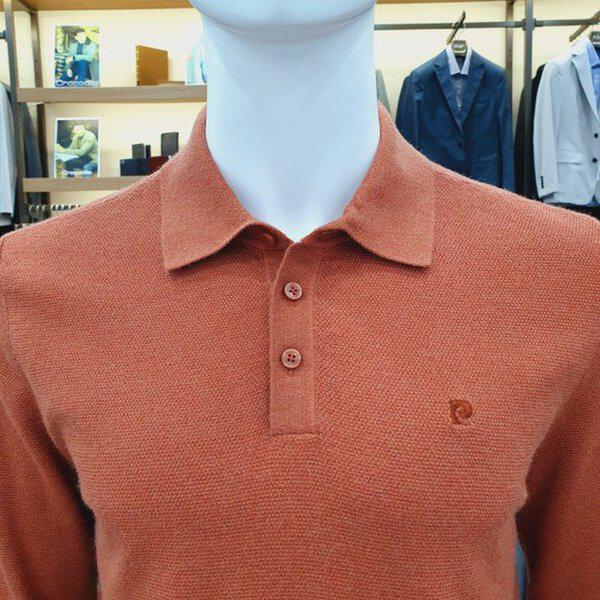 秋冬新作テクスチャーカラーニットTシャツ POKT3351656_SH