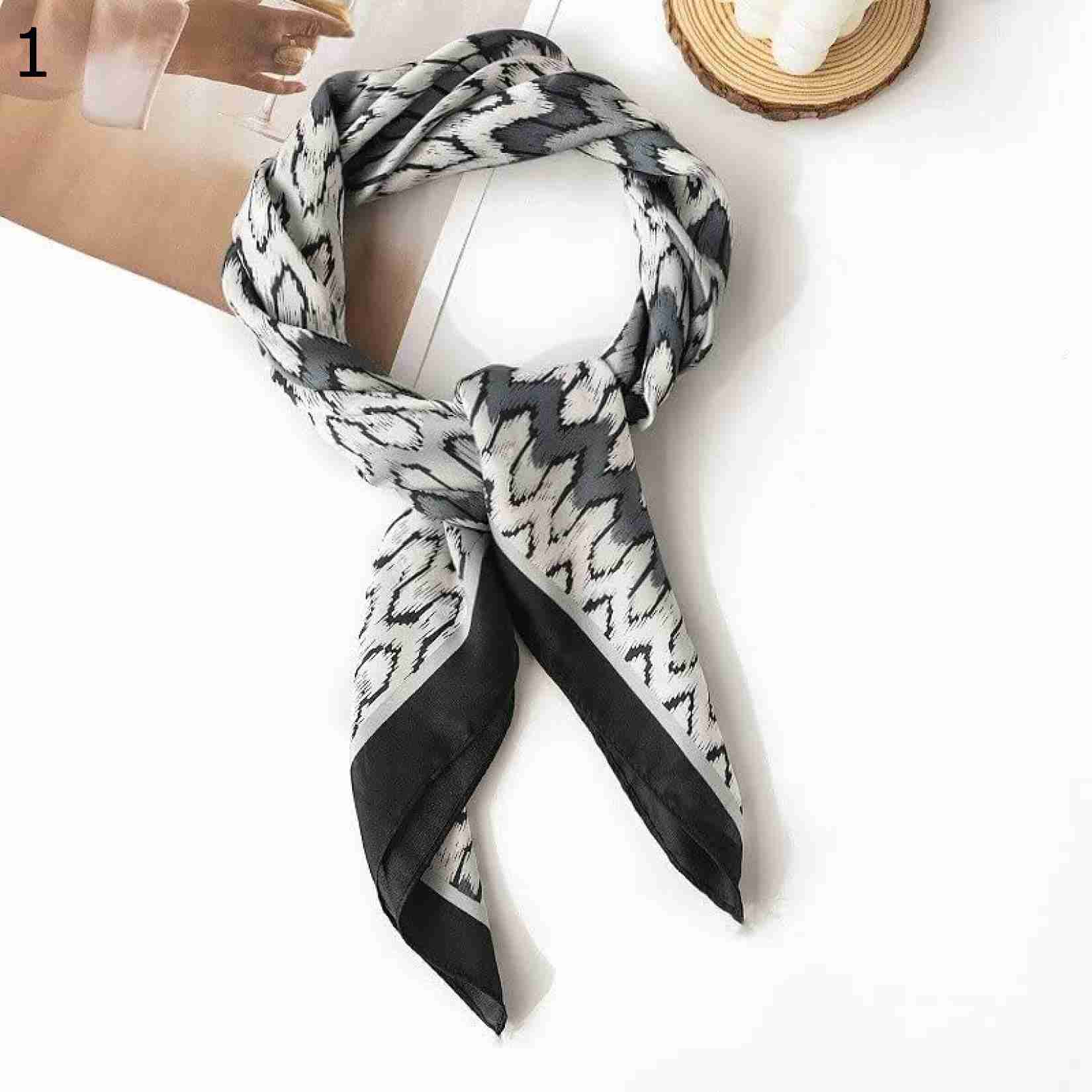 【15%OFFクーポン～】スクエア スカーフレディ アブストラクト スカーフ ジオメトリ レディース ネック ハンカチ ヘアバンド スカーフ ヘッドスカーフ スカーフ (Color : : 70x7