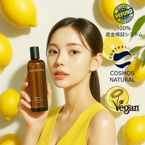 【公式】サンダファ ビタミンC ブライトニングトナー 150ml, 純粋ビタミンC2%配合, ブライトニング・保湿・肌バリアケア, 韓国ヴィーガン認証化粧水