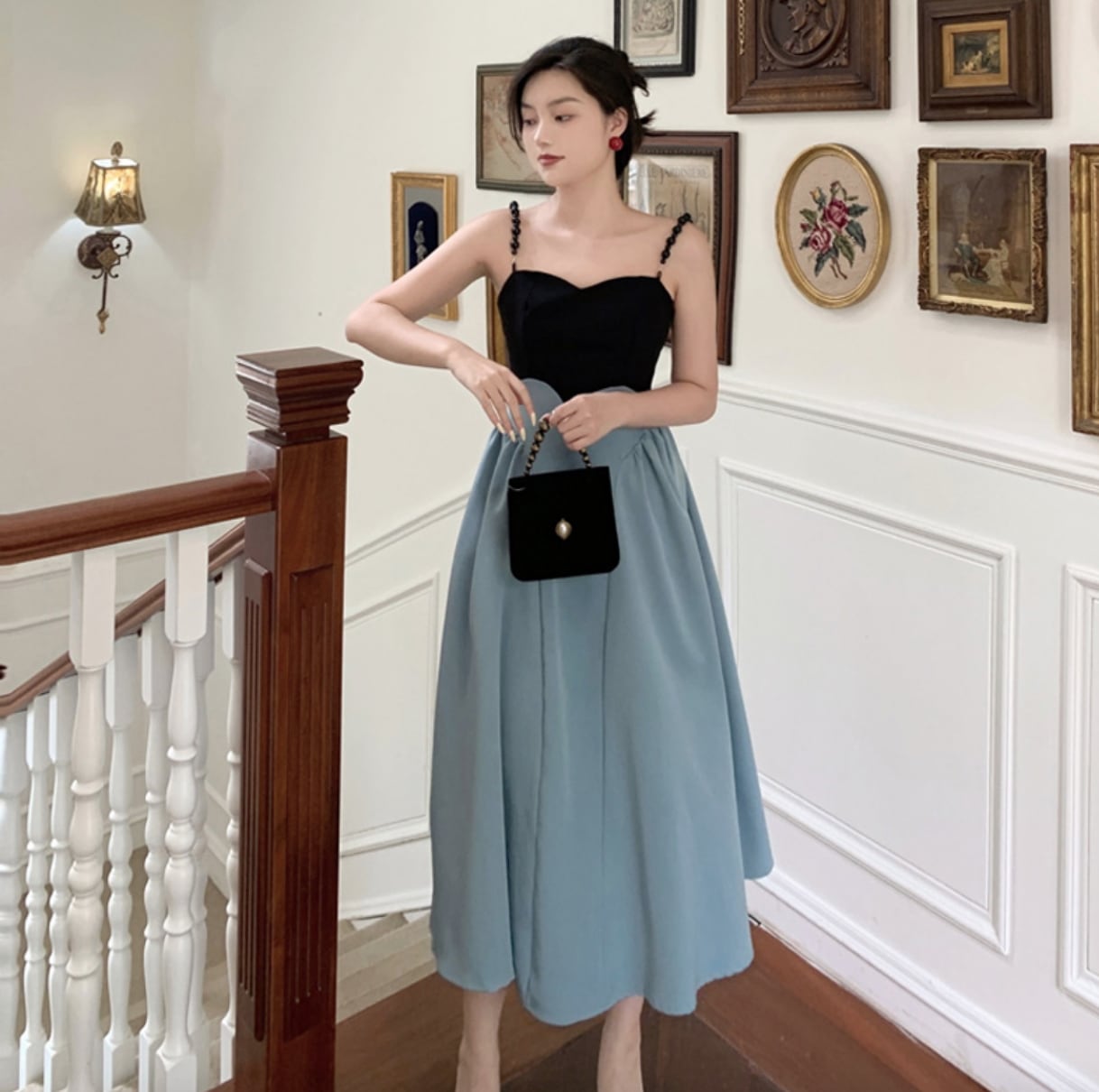 ワンピース デート ワンピドレス 膝丈 ひざ丈 ミモレ ミモレ丈 袖なし ノースリーブ かわいい 大人可愛い きれいめ シンプル カジュアル 大人 上品 おしゃれ お洒落 主役級 存在感 夏 10代