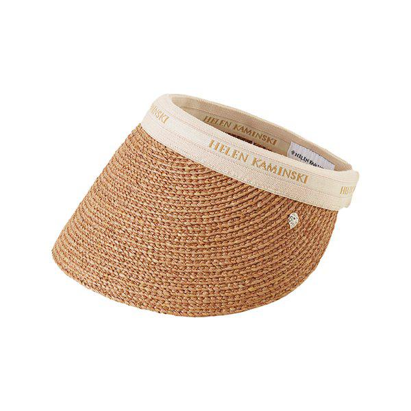 26SS 女性 ビアンカ 12 バイザーハット ヌガーナチュラルロゴ HAT52493 NOUGATNATURALLOGO
